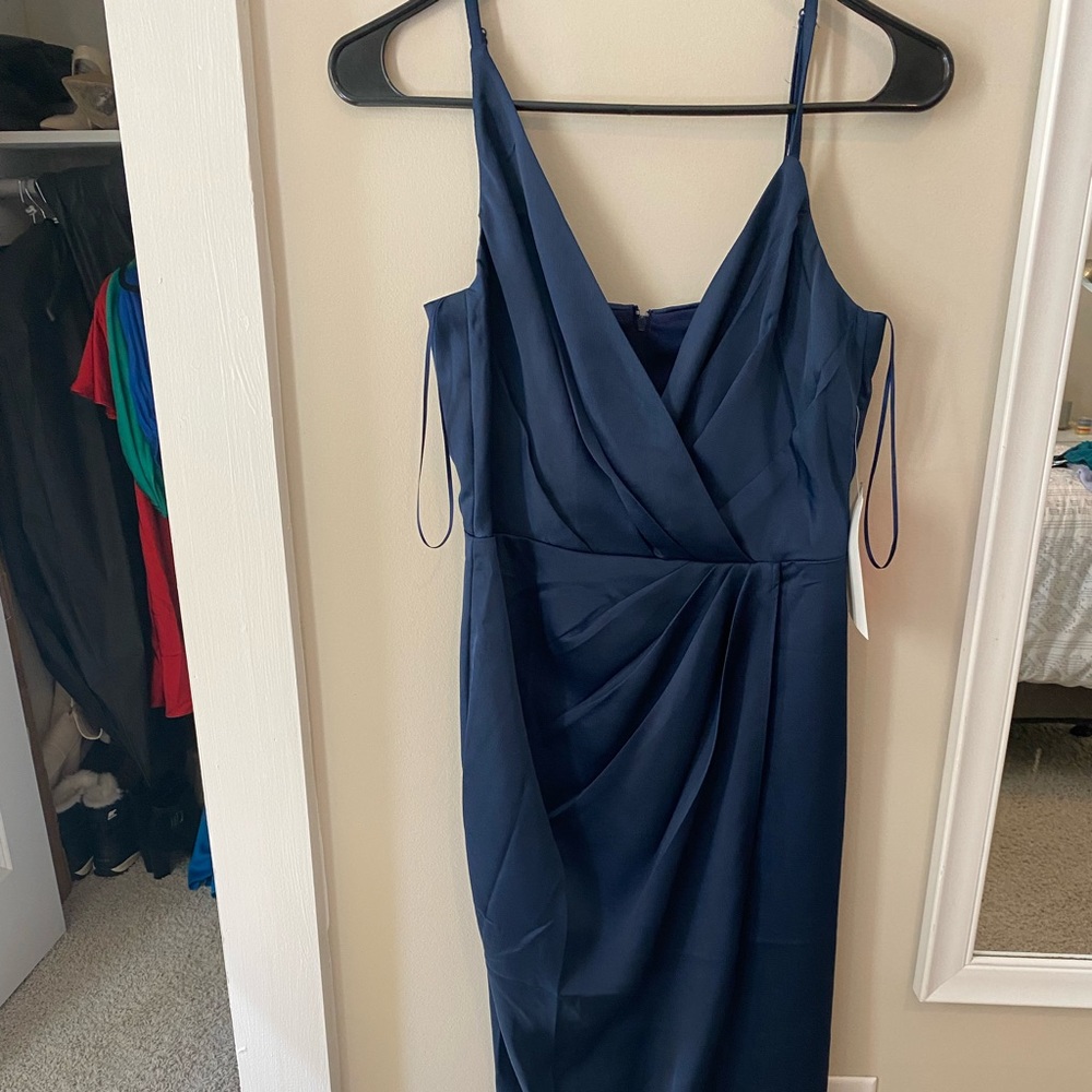 Pretty Little Thing Navy MIDI Dress